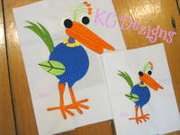Googly Eyed Birds 07 Embroidery
