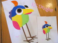 Googly Eyed Birds 08 Embroidery