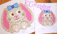 Bunny With Bow Applique