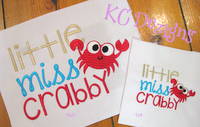 Little Miss Crabby Embroidery