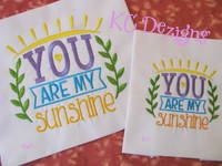 You Are My Sunshine Embroidery