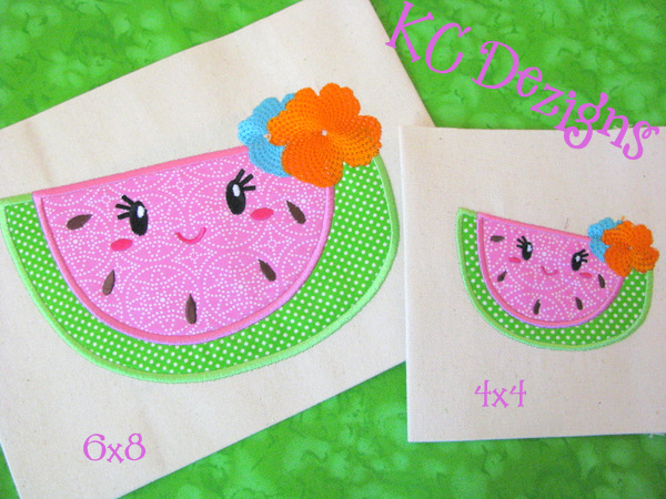Baby Watermelon With Flower Applique