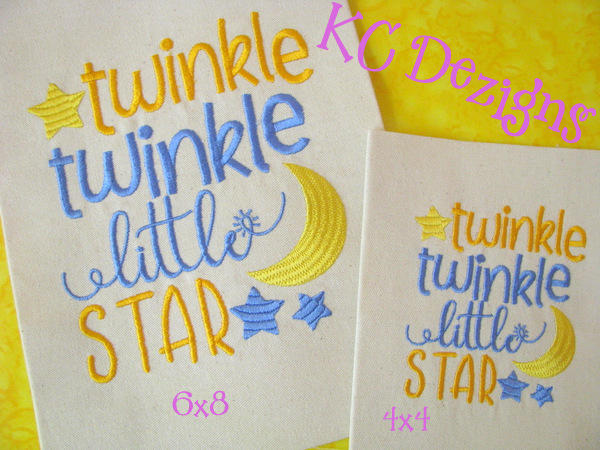 Twinkle Twinkle Little Star Embroidery