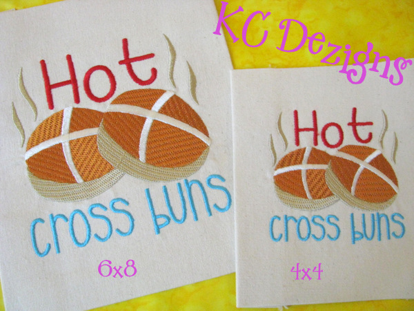 Hot Cross Buns Embroidery