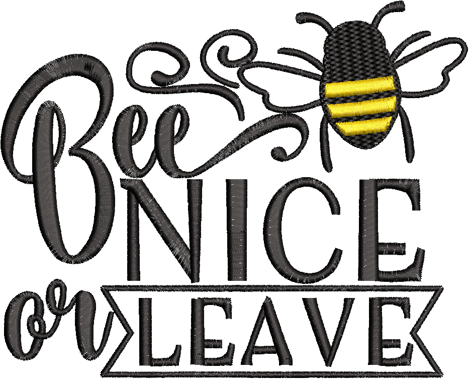 Bee Nice Kitchen Embroidery Design