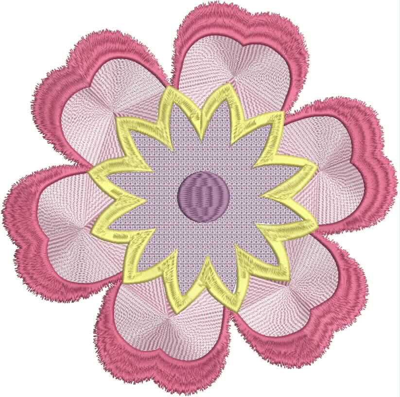 Vintage Flower Head 02 Embroidery