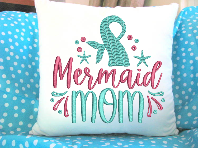Mermaid Mom Embroidery