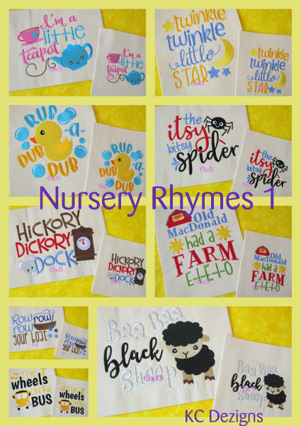 Nursery Rhyme 1 Embroidery