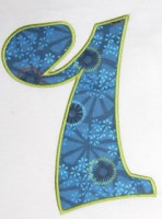 Ruby Numbers 1 Applique