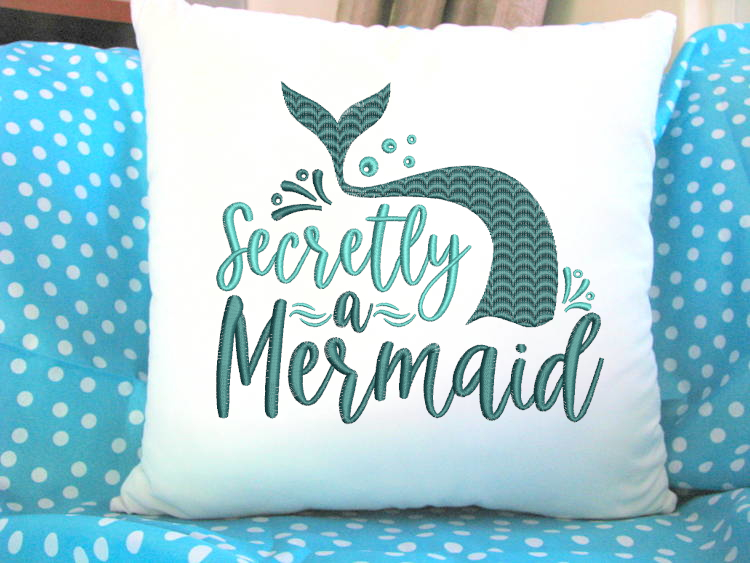 Secretly Mermaid Embroidery