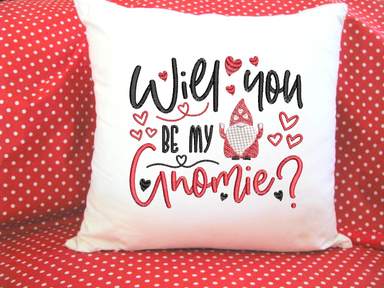 Will You Be My Gnomie Embroidery